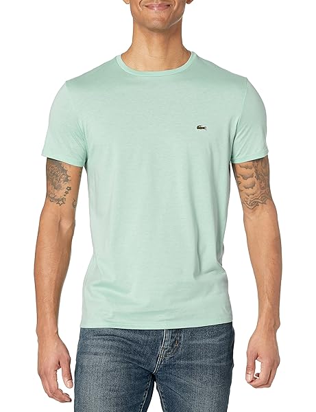 Lacoste Men's Short Sleeve Pima Jersey Crew Neck Tee