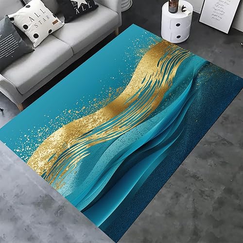 Miniatura 3 de AANVII Geometric Abstract Art Area Rug Indoor Print Carpet Non Slip Kitchen Living Room Bedroom Dining Room