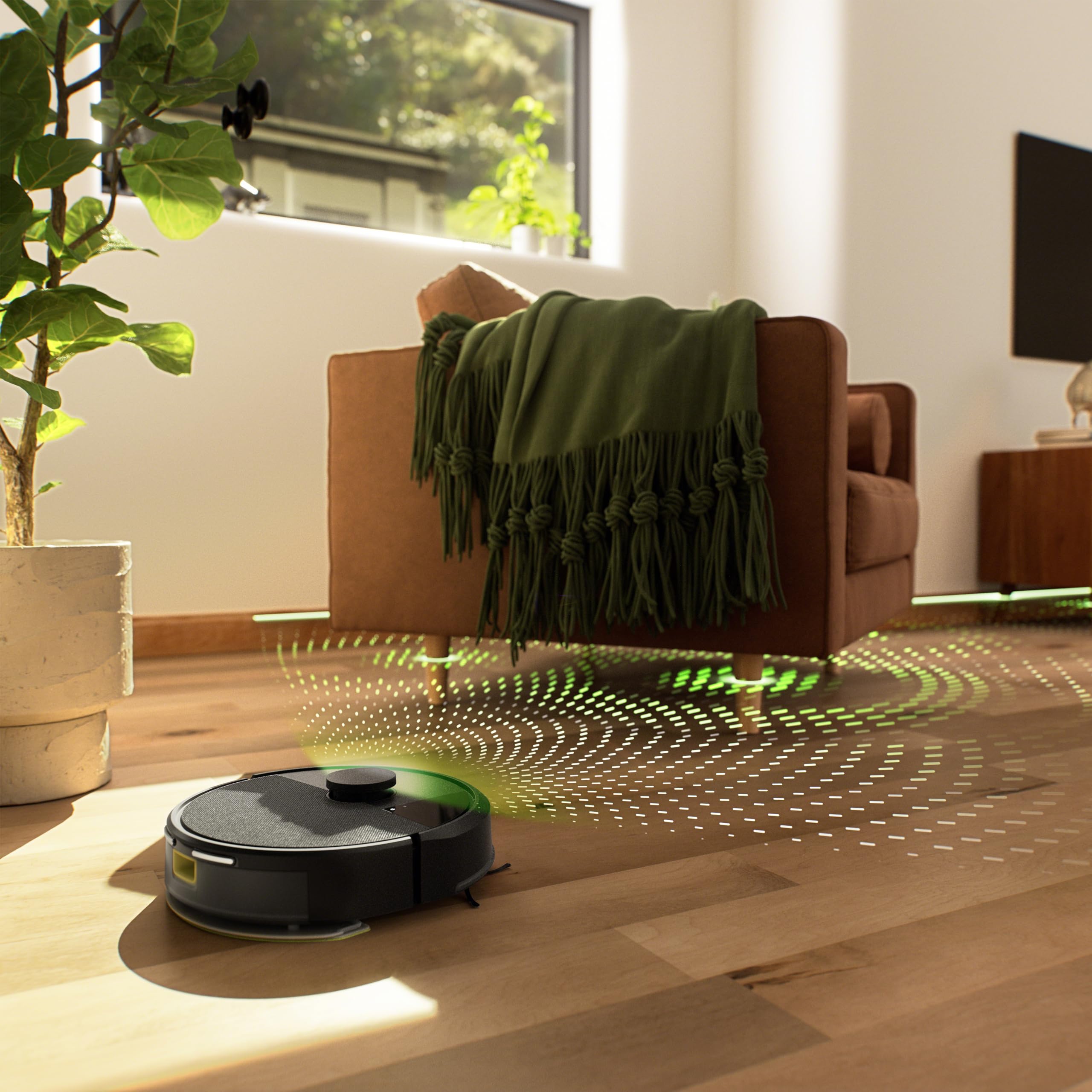 iRobot Roomba 105 Combo y Base AutoEmpty con autovaciado de 75 días, Aspirador y friegasuelos, Clearview LiDAR, 7000Pa,120 mins, SmartScrub, Evita obstáculos,Recarga y reanuda,App, 3 Modos Limpieza_N - 2