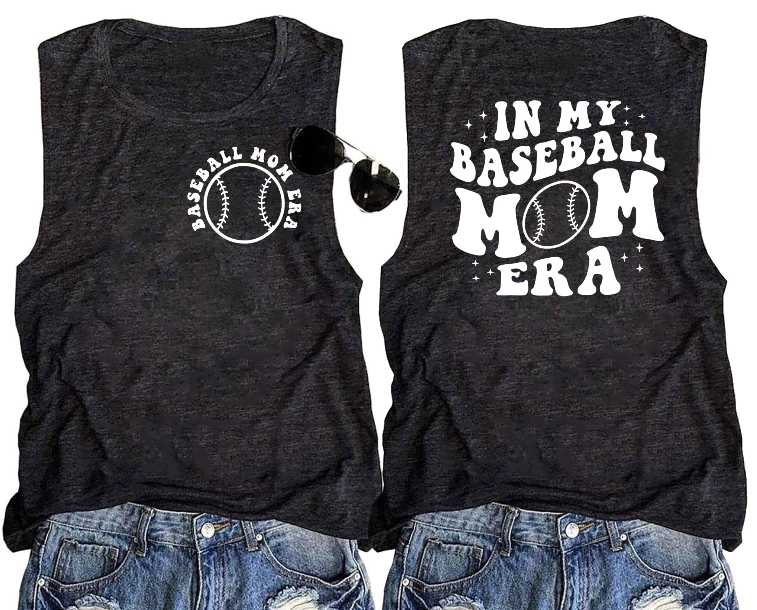 Baseball Mom Shirt Tank Tops Baseball Love Graphic Tee Shirts Women Summer Casual Loose Sleeveless Shirt