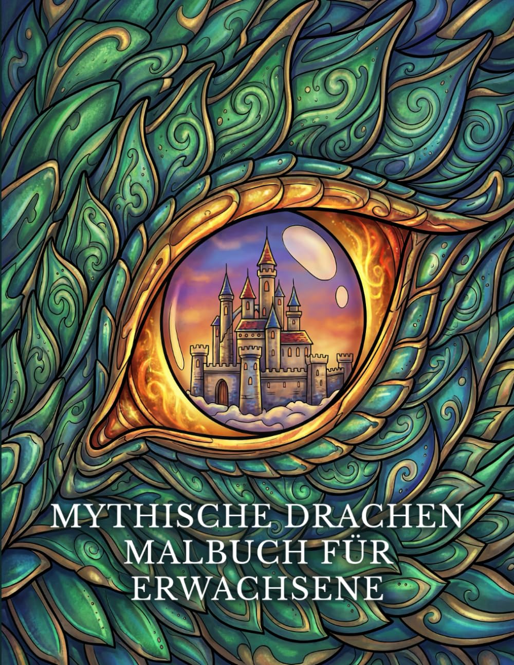 Mythische Drachen Malbuch für Erwachsene: 50 zauberhafte Illustrationen für Spaß und Entspannung