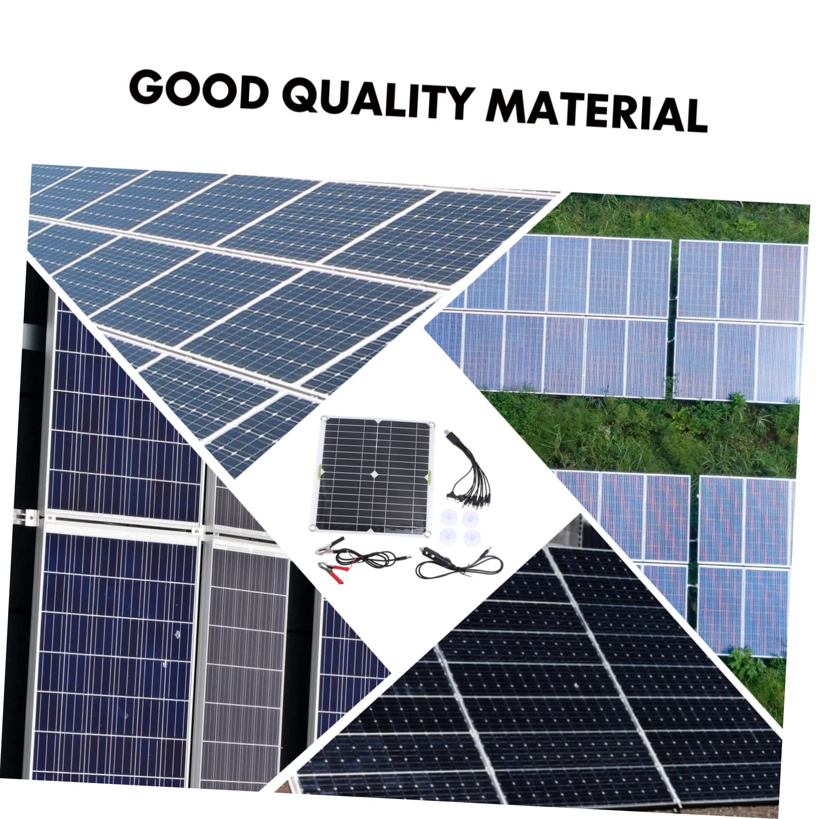 Pannello Solare Monocristallino 200w Set da 1 Nero | Efficienza di Uscita Elevata, Rapporto 98%, per Viaggio e Attività All'aperto