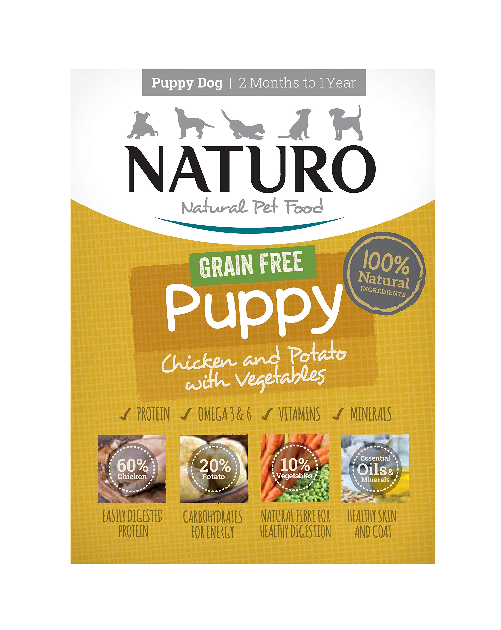 PuppyGrain Free Chicken & Potato with Vegetables Wet Food 150g x 7