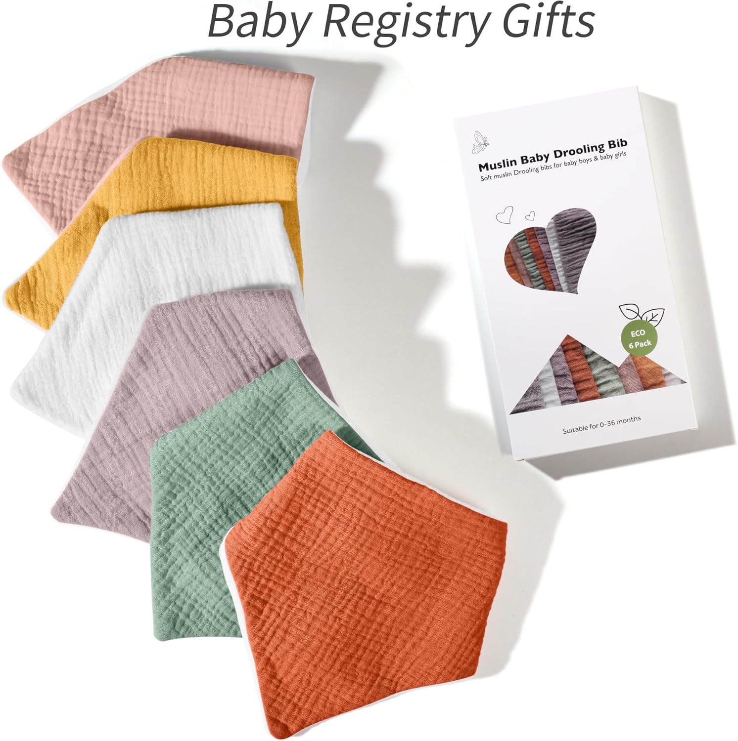 Muslin Baby Bibs Baby Drool Bandana Bibs for Baby Girls Boys Infant Newborn Toddler Drooling and Teething - Image 9