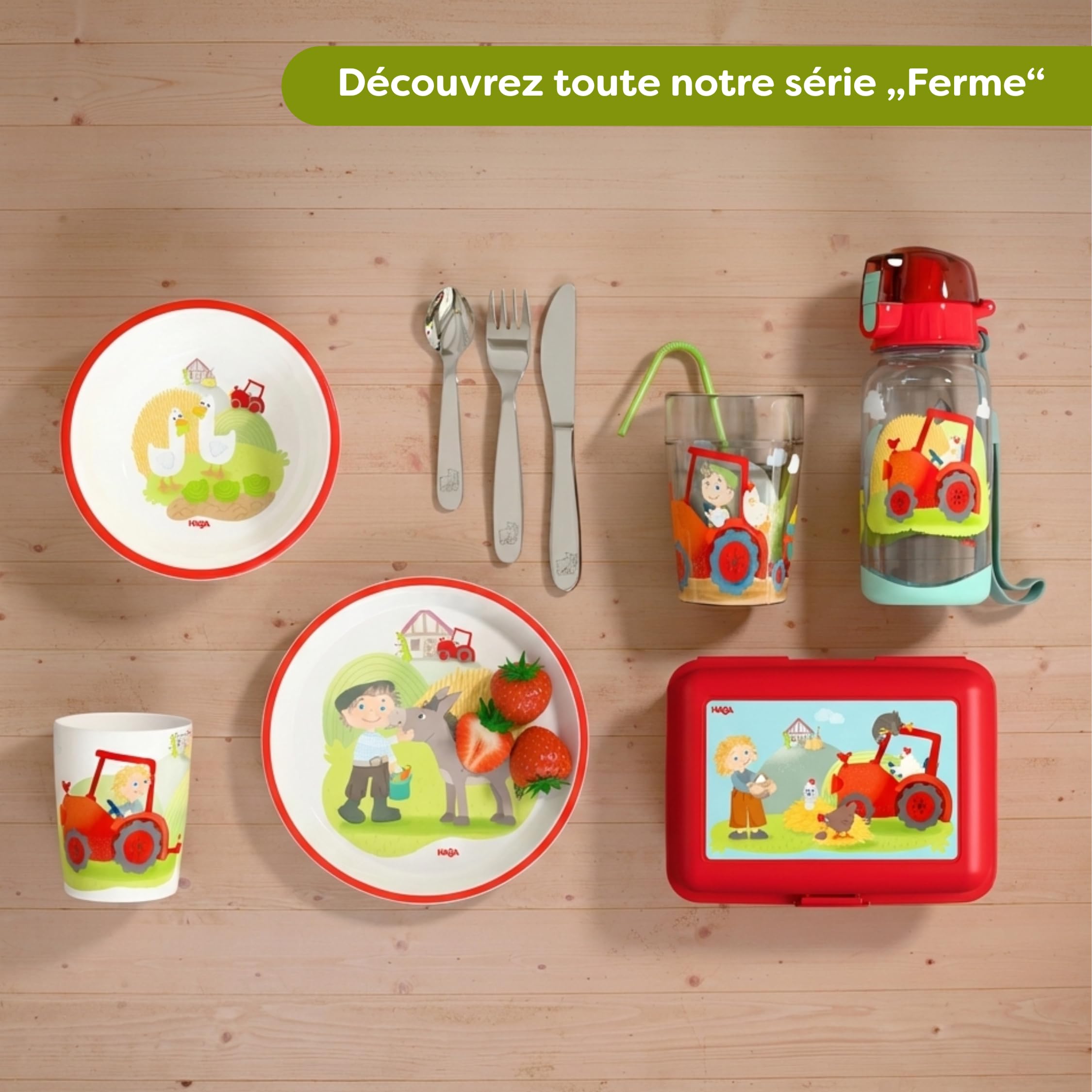 HABA Gobelet à paillettes Ferme – Verre enfant à effet scintillant, motifs animaux, pour l’eau, jus ou thé – incassable, facile à saisir, dès 2 ans – 2012447002