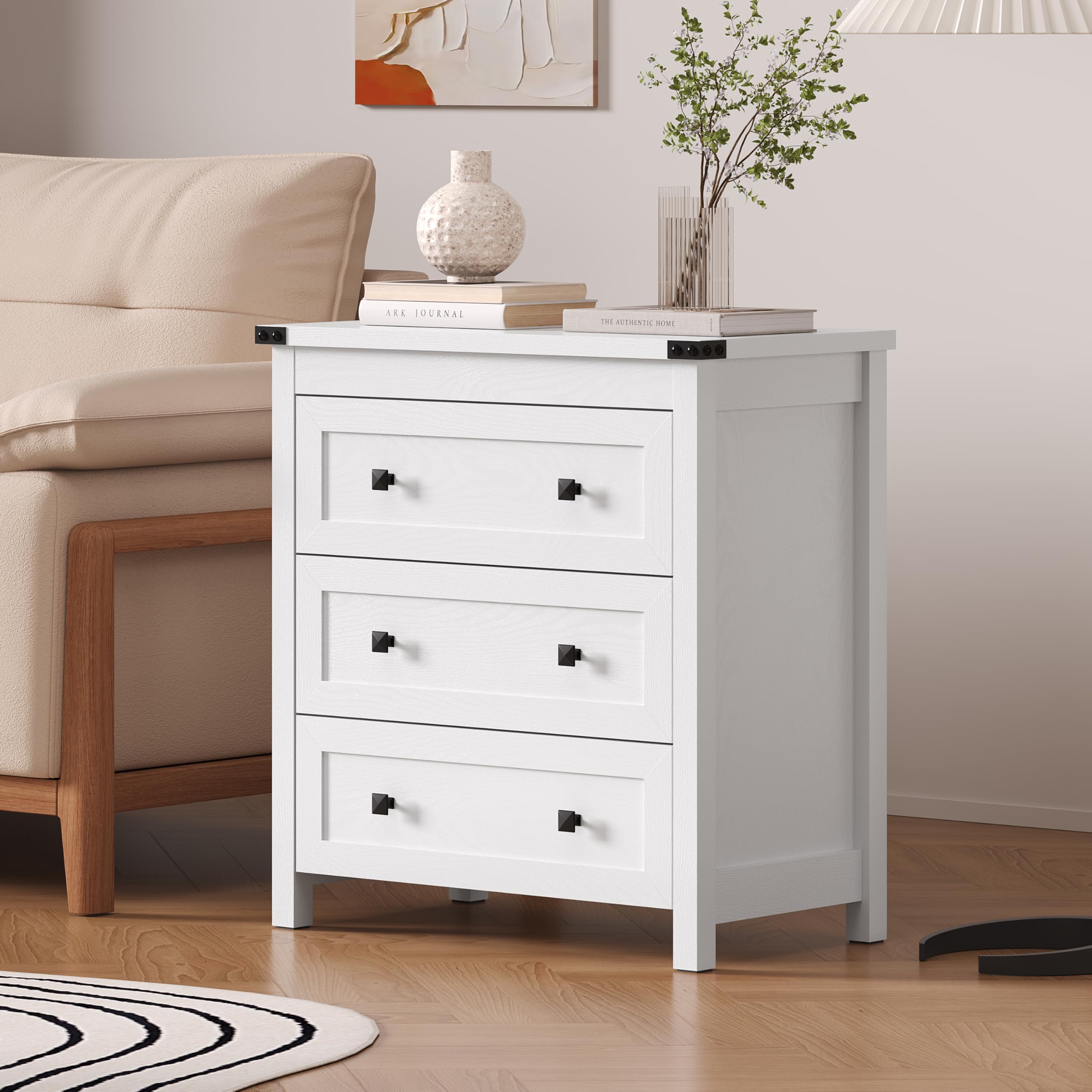 BORNOON 3-Drawer Dresser Wide
