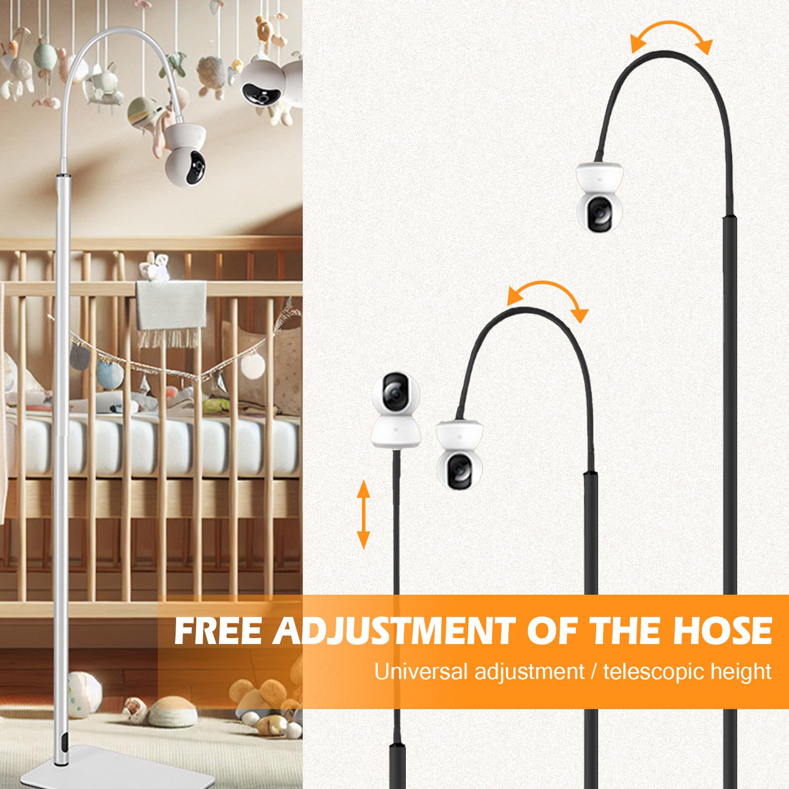 Baby Monitor Floor Stand Holder, Compatible with Most Universal Camera Models - Image 4