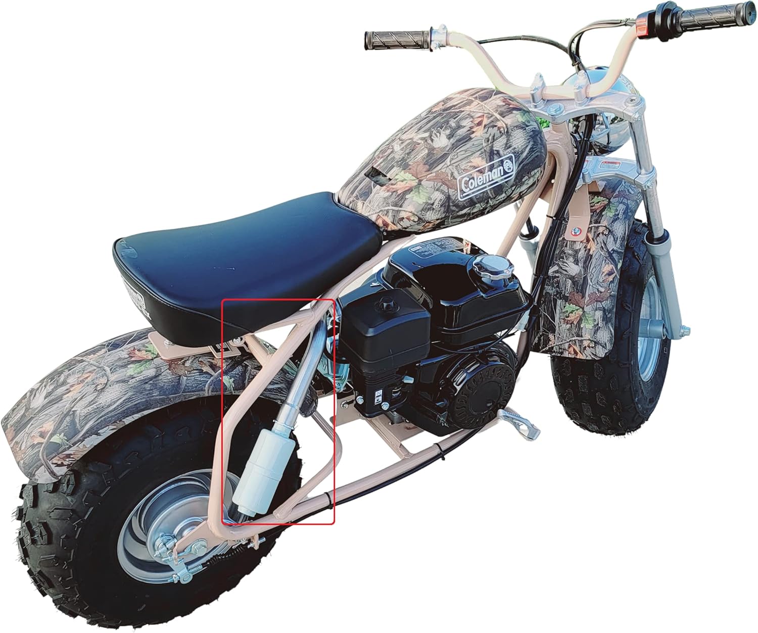 Exhaust With Muffler for: Coleman CT200U-EX Camo 196cc/6.5HP Gas mini bike.