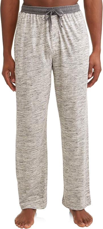 Men’s X-Temp Jersey Cotton Sleep Pajama Lounge Pants with Pockets, Pj Bottoms, Extended Sizes