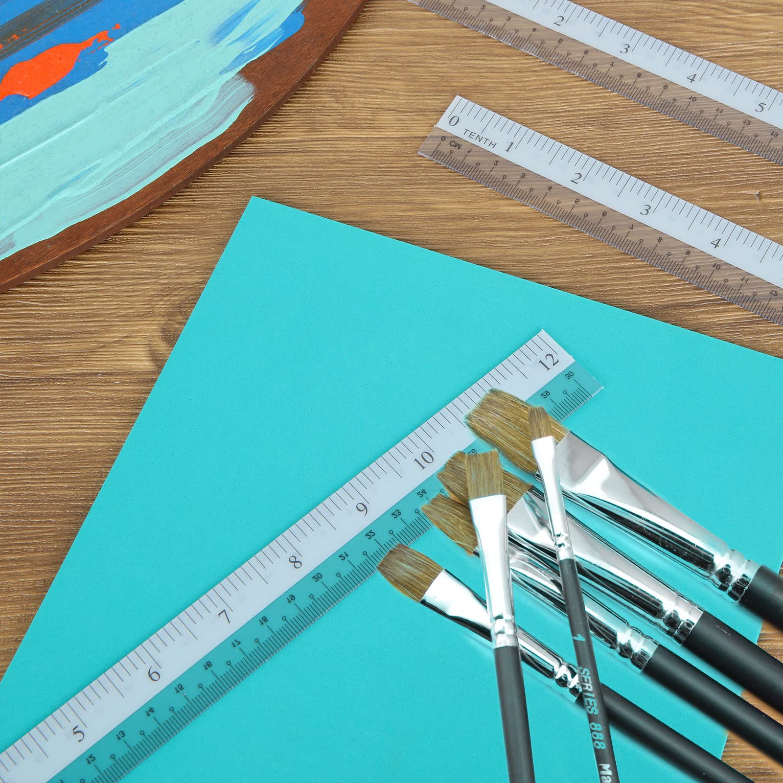 Aconnet 36 Pack Clear Flexible 12 Inch Plastic Shatter Resistant Straight Ruler with Inches and Centimeters for Student, Teacher, School, Office and Home Use - Image 6