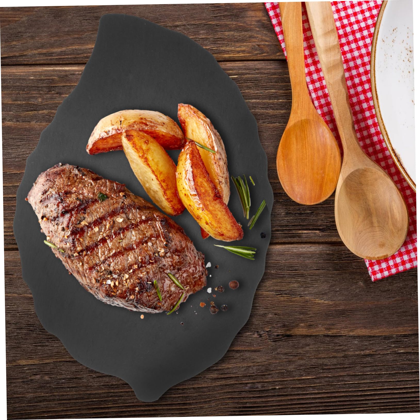 COLLBATH Plato De Steak De Natural Para Sushi y Aperitivos Bandeja De Para Comidas