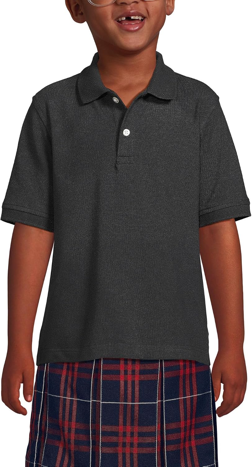 Lands' End School Uniform Kids Short Sleeve Mesh Polo Shirt