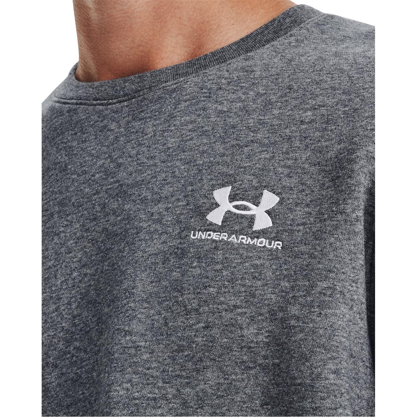 Under Armour Men's UA Essential Fleece Crew Top in Pile Uomo