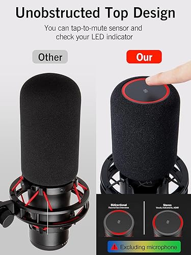 Miniatura 2 de QuadCast 2 Brazo Boom, brazo de micrófono para HyperX QuadCast 2 con filtro HyperX QuadCast 2 Pop, adaptador de 38 a 58 pulgadas, por SUNMON