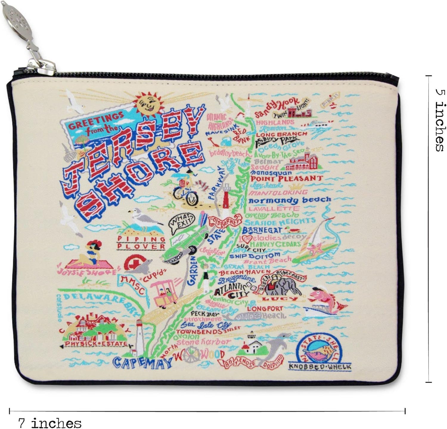 Catstudio Jersey Shore Zipper Pouch Purse | Holds Your Phone, Coins, Makeup, Dog Treats, & Tech Tools - Image 5