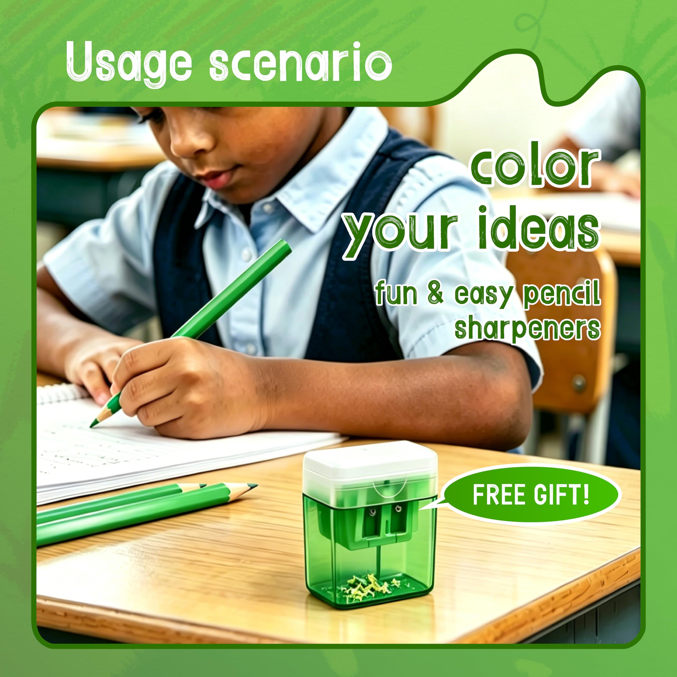 36 Piece Green Colored Pencils Set - Artist Quality -6