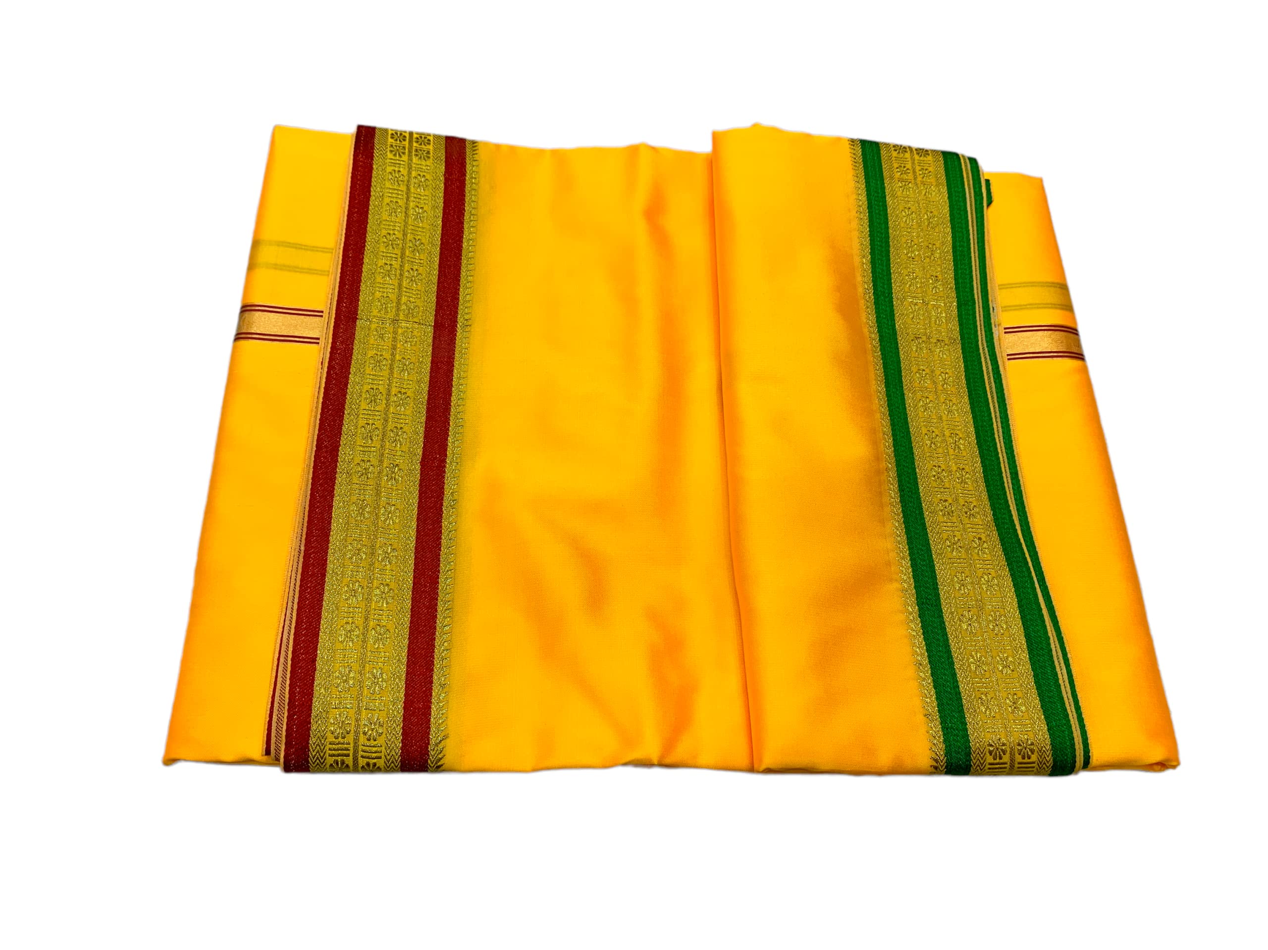 Exquisite Silk Pattu Panchalu: Unstitched Dhoti for Men with Stole - Ideal for Pooja and Special Occasions-image-11