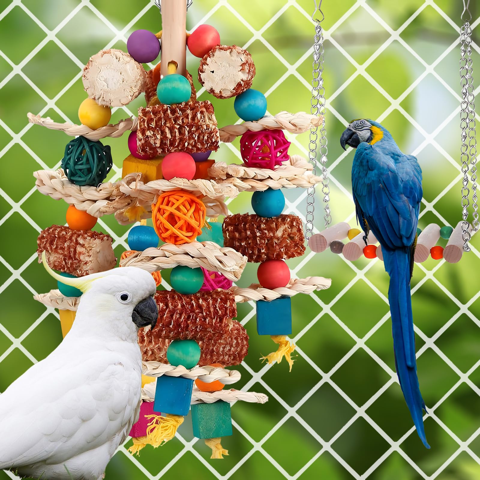 Vogelspielzeug Aus Maiskolben – Kauspielzeug Für Sittiche, Nymphensittiche, Graupapageien & Kleine Vögel