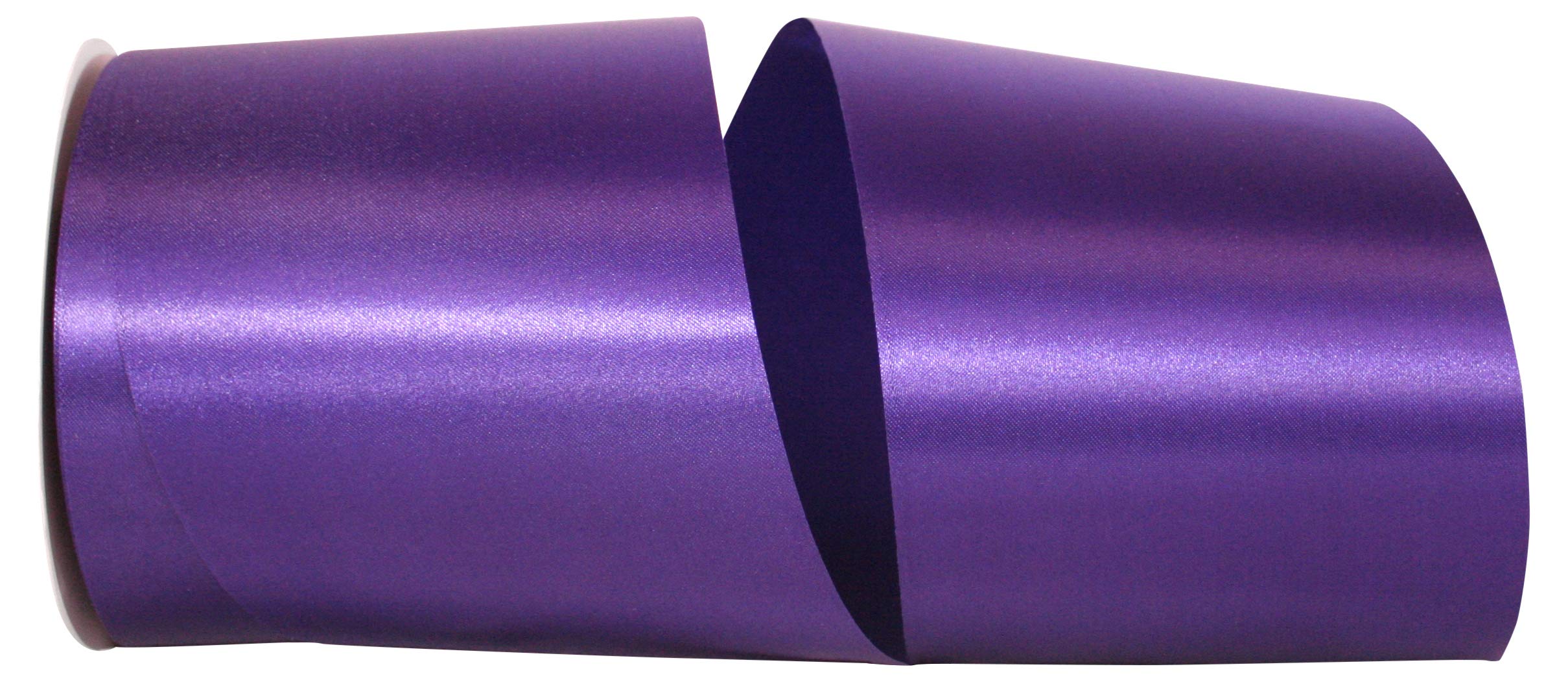 Reliant Ribbon Satin Supreme Ribbon, 4 Inch X 50 Yards, Regal Purple
