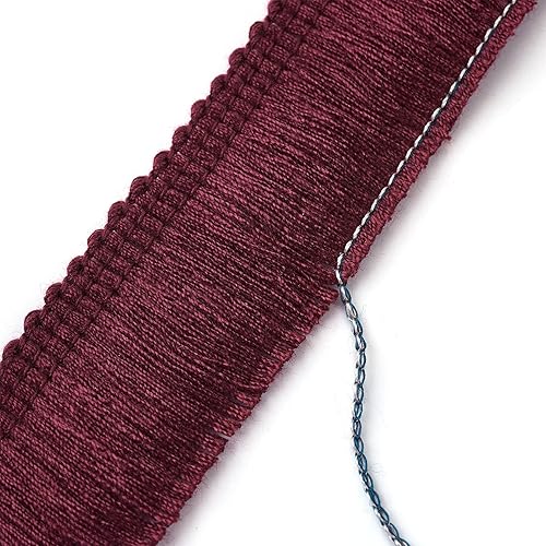 Miniatura 3 de KISSITTY Cinta de encaje de fibra de poliéster de 27 yardas para coser vestidos, ropa, manualidades, decoración del hogar, color marrón coco