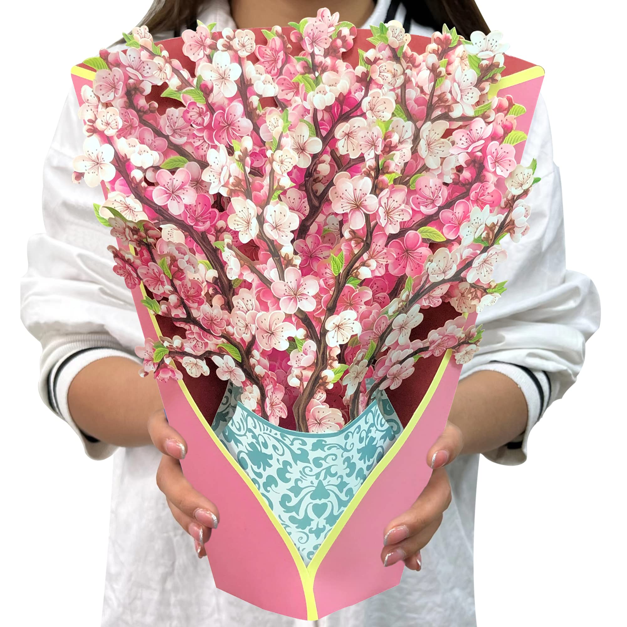 Amazon | ポップアップカード 30cm 大 桜 Pop-up 誕生日 メッセージ
