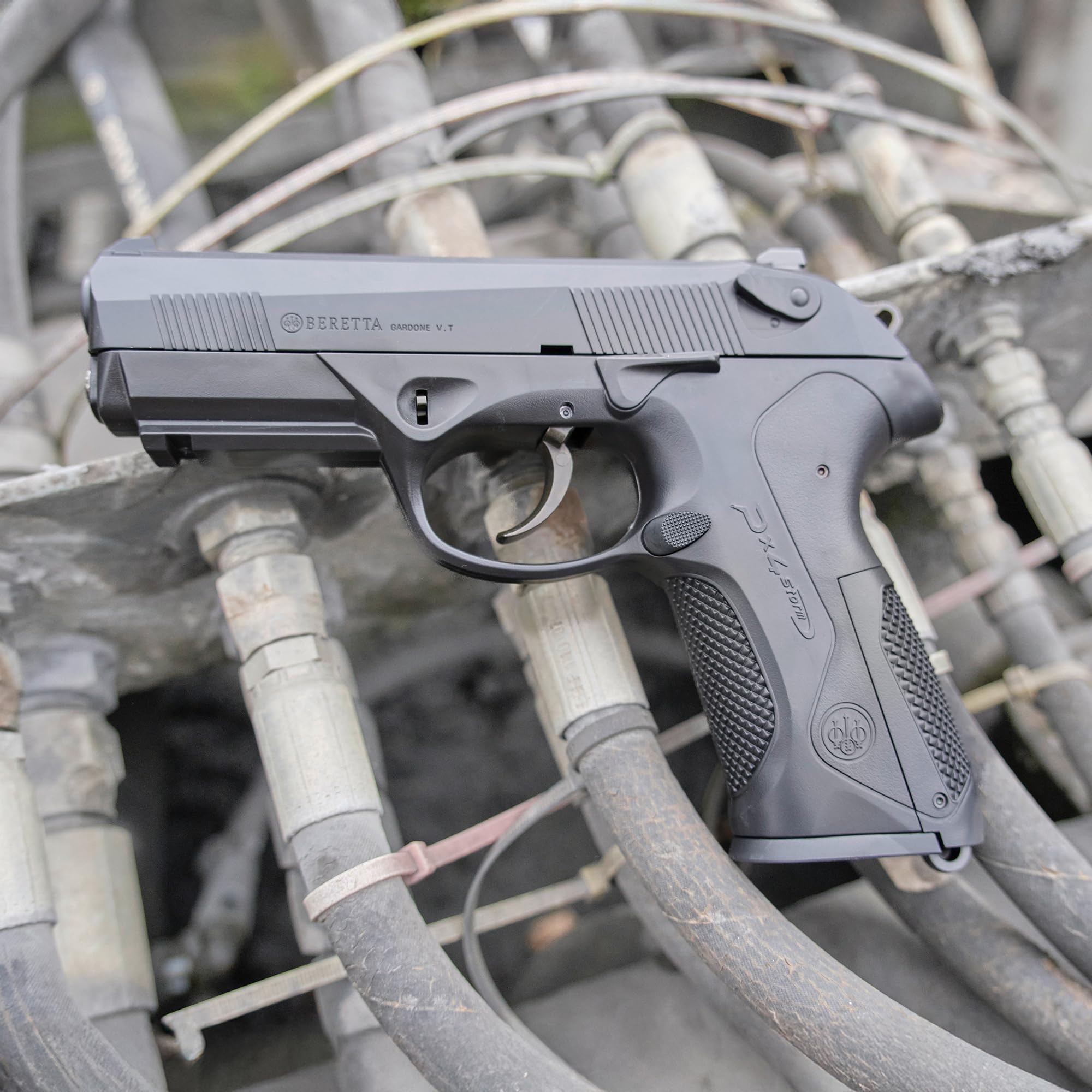 Beretta Softair Px4 Storm Metallic Slide 0.5 Airsoft Pistola, Nero, One Size