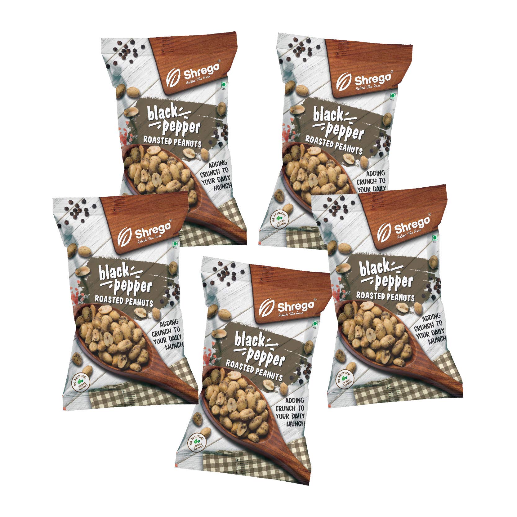 SHREGO Black Pepper Roasted Peanuts, Healthy Namkeen and Snacks, Pack of 5, 700G (5X140G) (B08L9921MJ) Amazon Price History, Amazon Price Tracker