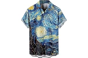 Men's Starry Night Bowling Shirts