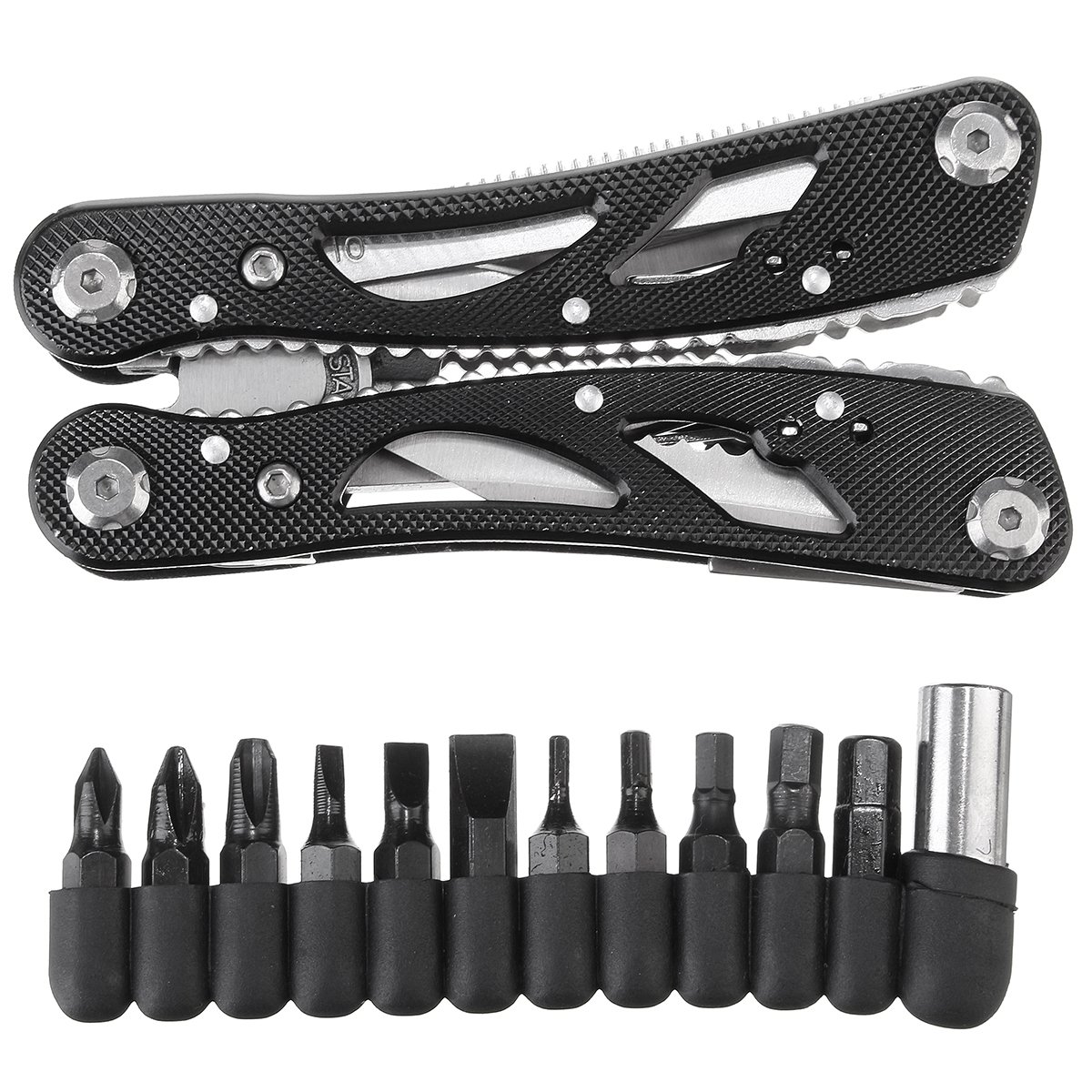 Outil De Pince Multi-Fonctions 24 En 1 Pour Outils À Main Combinés Extérieurs Fonctionnant - Noir