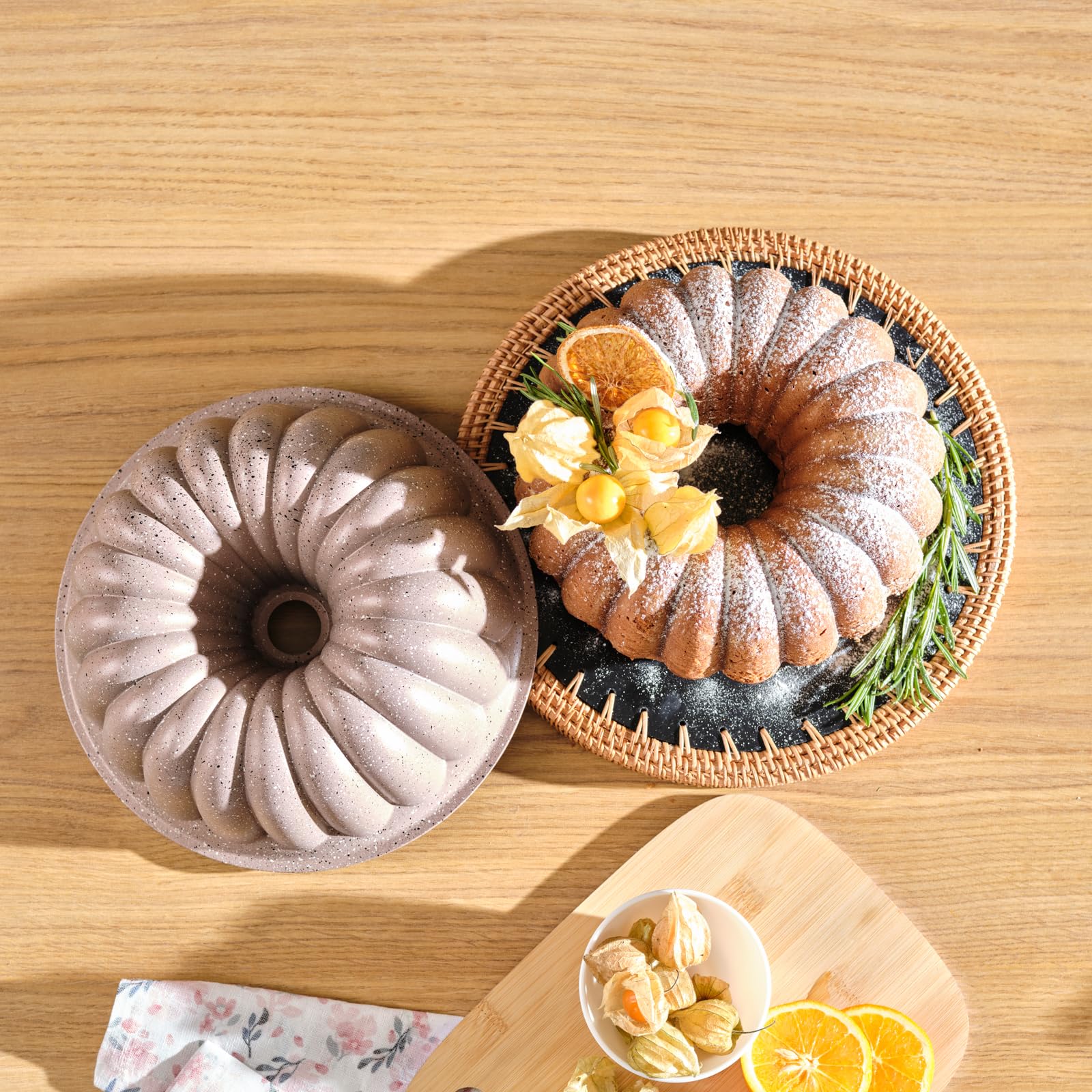 Karaca Rose Gold Cake Pro Lina Cast Iron Cake Mold 25.5 Cm