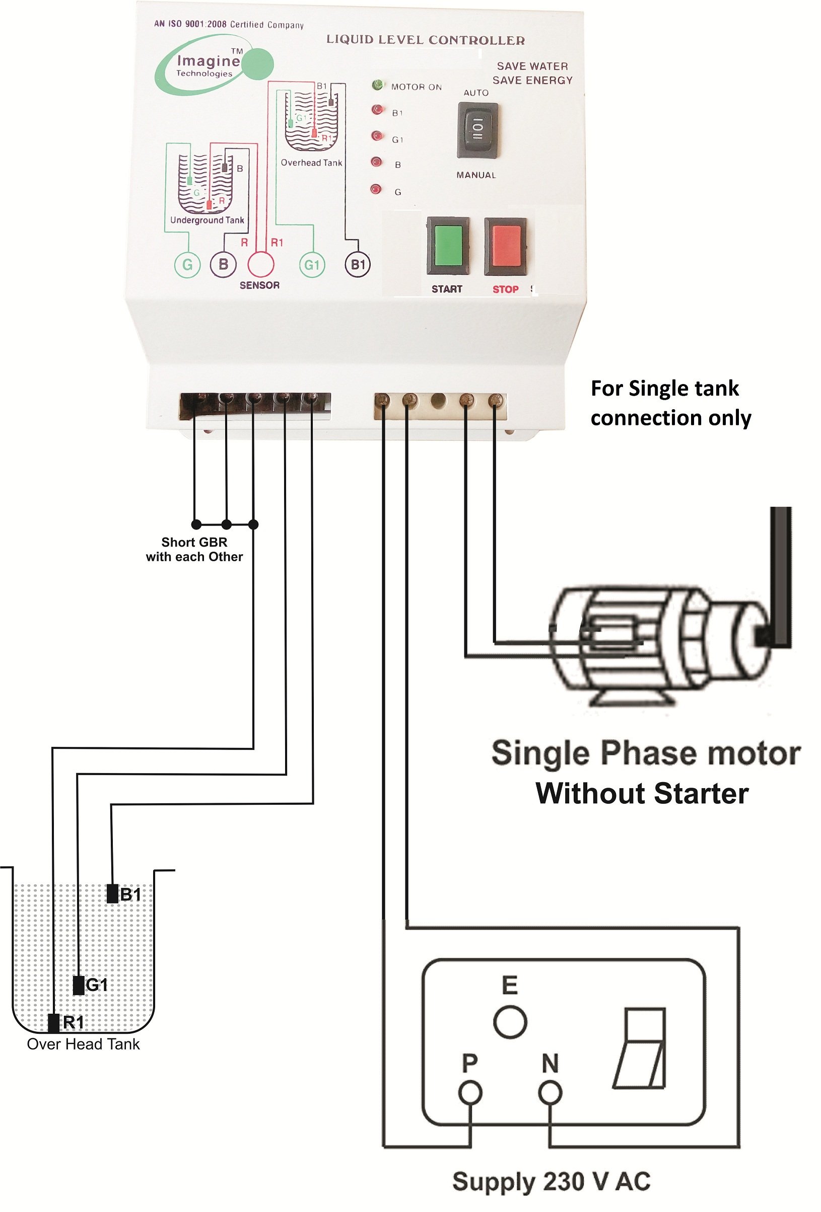 Buy Fully Automatic Water Level Controller and Indicator with Up and
