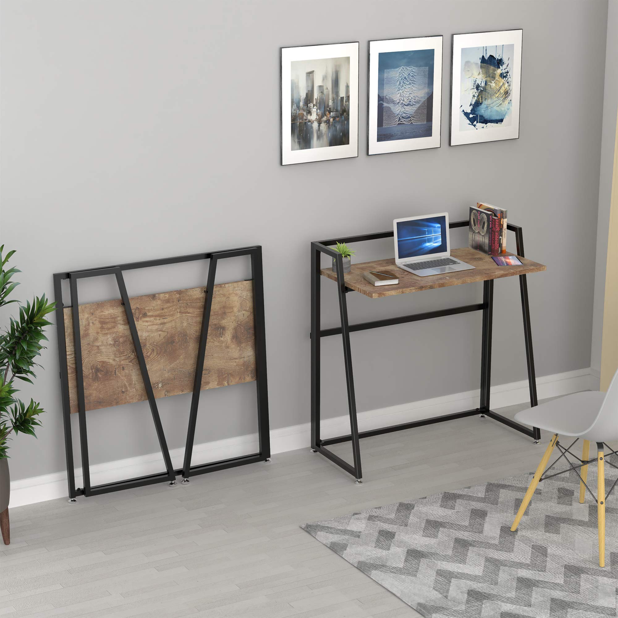 EUREKA ERGONOMIC Modern Folding Computer Desk Teen Student Dorm Study