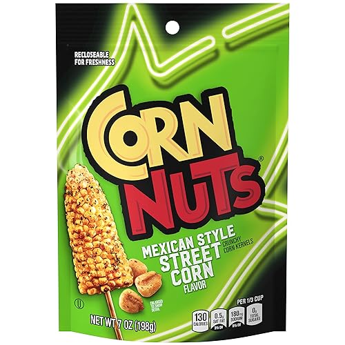 CORN NUTS Granos de Maíz con Sabor a Elote Mexicano, Aperitivos de Maíz Crujientes, Caja de Aperitivos, Paquetes Variados de Alimentos para Adultos,