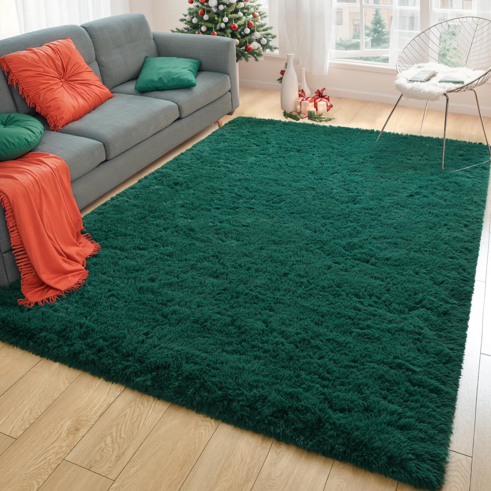 Merelax Soft Modern Indoor Shaggy Area Rug for Bedroom Livingroom Dorm Kids Room Home Decorative, Non-Slip Plush Fluffy Furry Fur Rugs Comfy Nursery