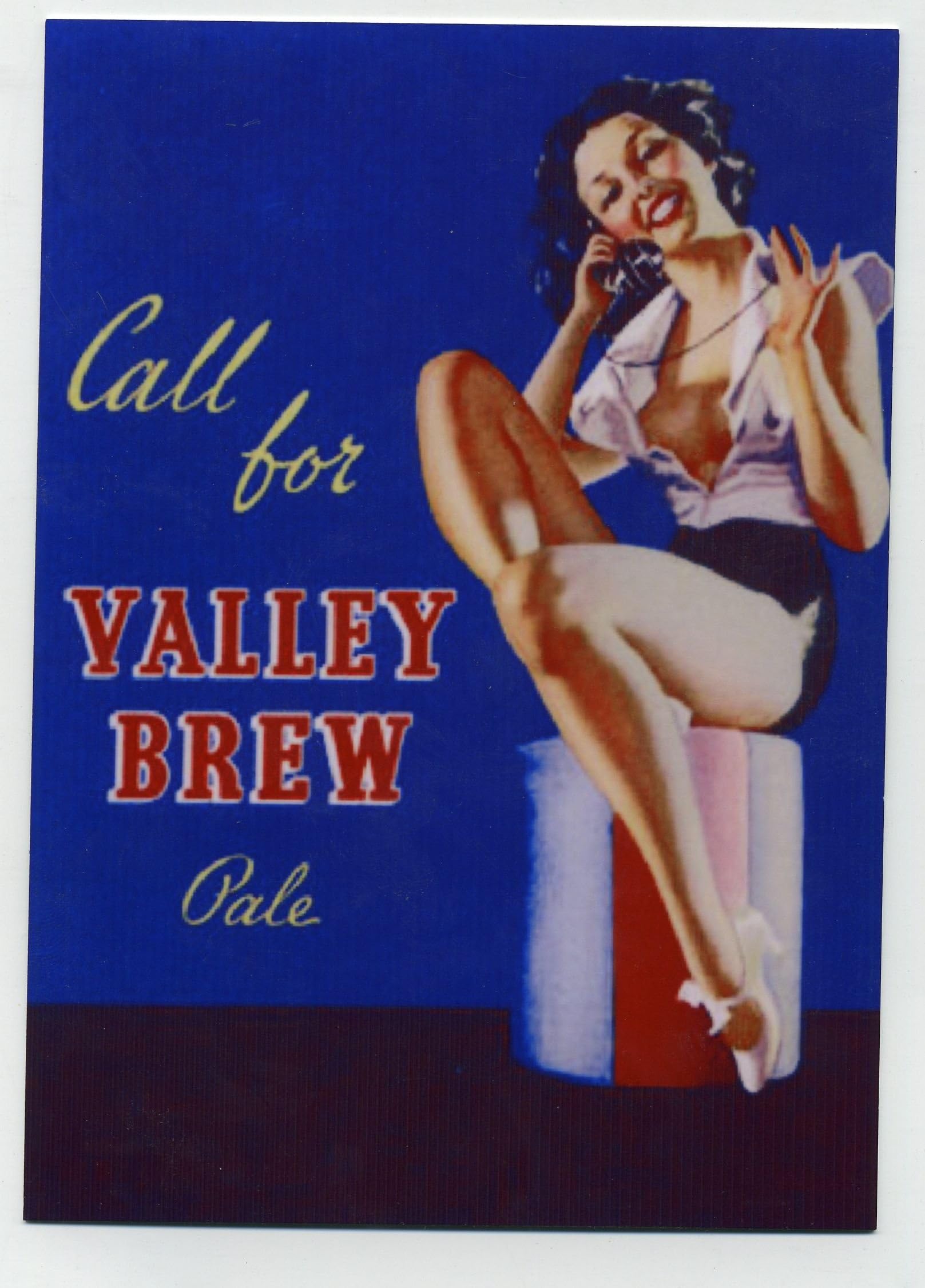 Valley Brew Beer - Metal Counter Display Sign