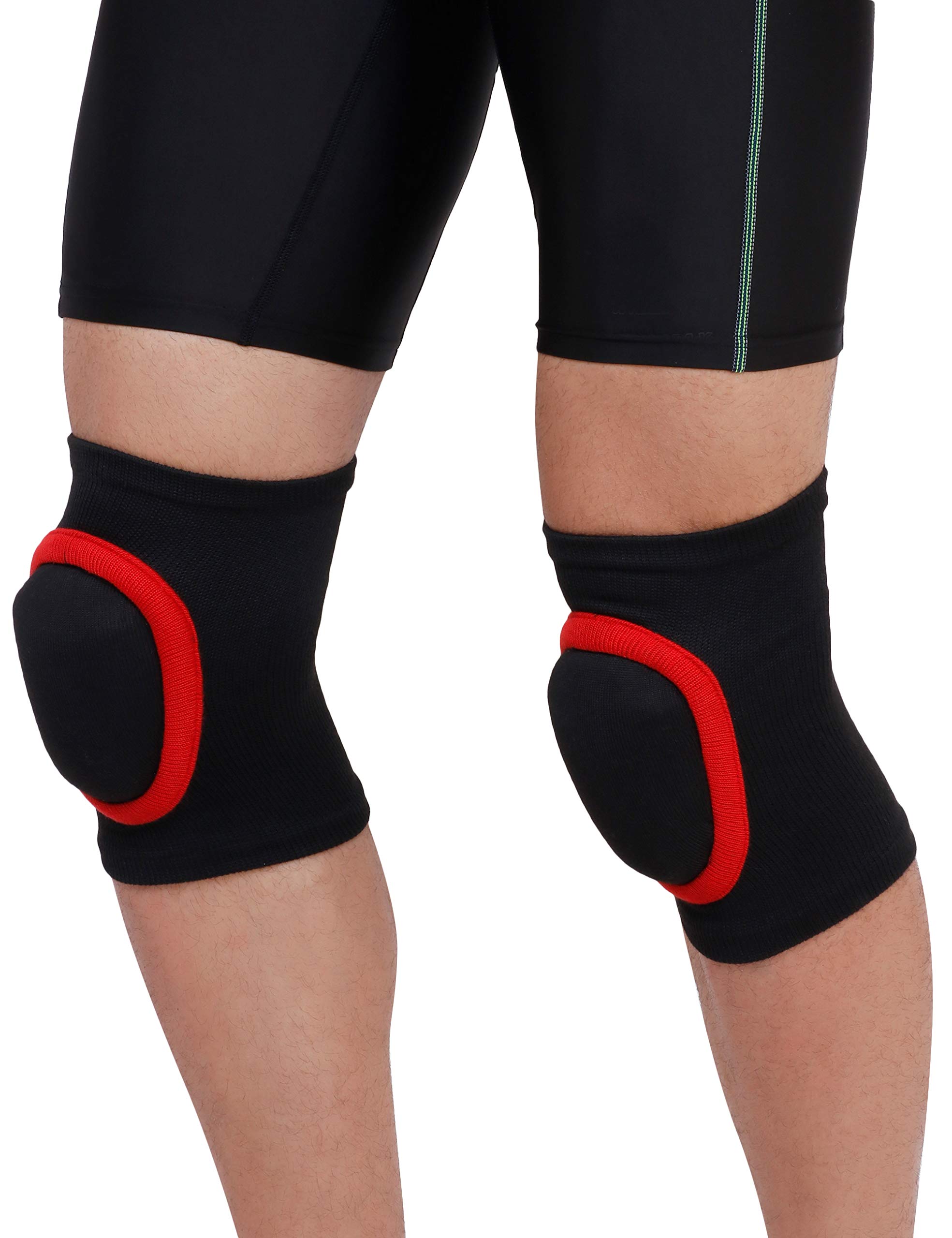 GYMIFIC Dancing/Skating/Cycling/Guard Protector Knee Pads (LARGE, RED)-picture-46
