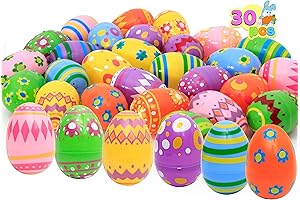 30 Pcs 3.15" Printed Plastic Easter Eggs