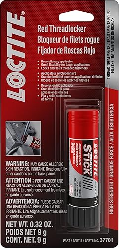 Loctite Pegamento en barra de rosca rojo 268 multiusos, de alta resistencia, anaeróbico, para aplicaciones de servicio pesado, funciona en todos los