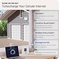 Vista 3 de Waveform QuadMini: Kit de antena de perfil bajo MIMO 4x4 Antena externa para enrutadores y gateways 4G/5G para Internet residencial T-Mobile