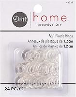 Vista 1 de Dritz Home 1/2" Plastic Rings 24/Pkg-Clear Transparente