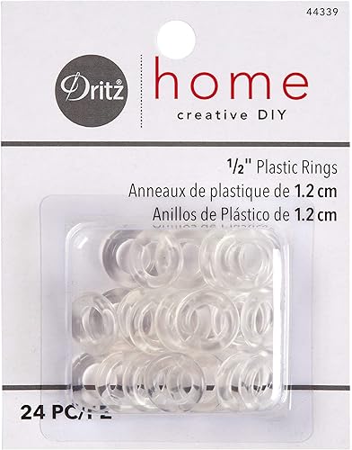 Dritz Página de inicio Anillos de plástico de 1/2" 24/Pkg-Clear