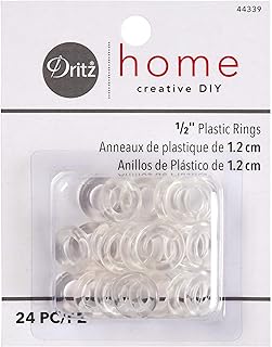 Dritz Home 1/2" Plastic Rings 24/Pkg-Clear