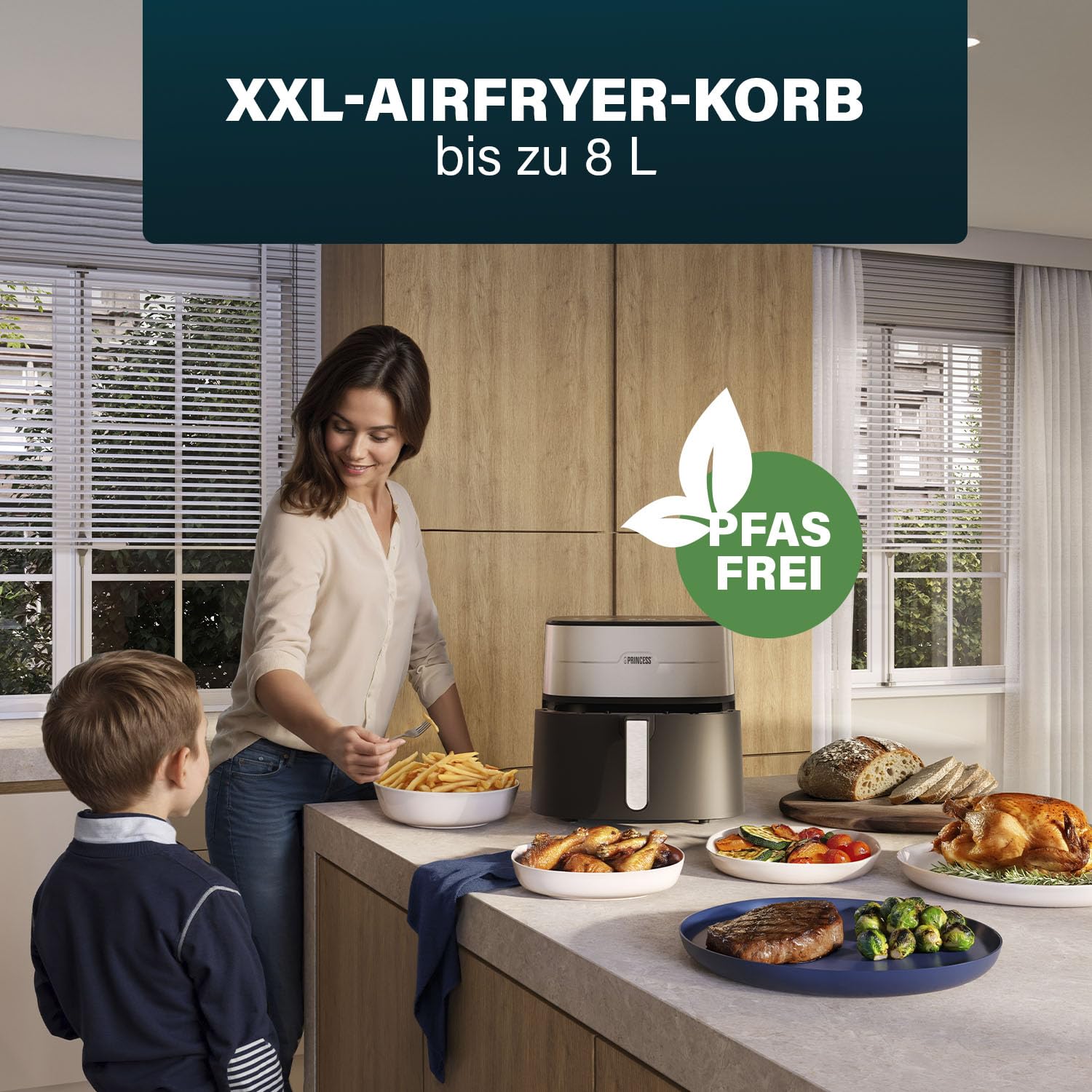 Princess Dual Heat Airfryer XXL 8 L – Bild 3