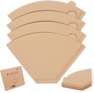ANTETOK Disposable Coffee Filters - 100 Count Cone Coffee Filters #4,Unbleached Natural Coffee Paper Filters 8-12 Cup,Compatible with Pour Over Coffee Maker