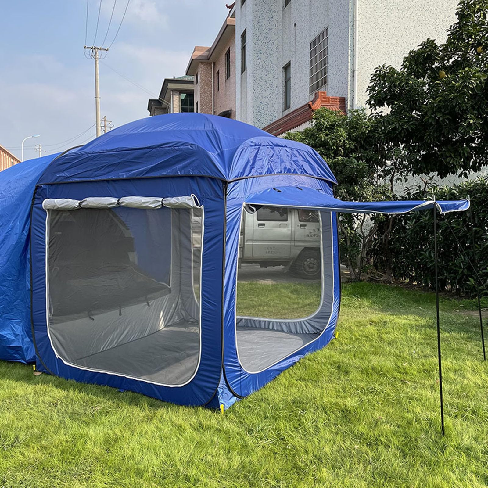 Namiot SUV, rodzinny namiot kempingowy typu pop-up, uniwersalny namiot samochodowy dla 2-5 osób, z wodoszczelnym dachem przeciwdeszczowym, odpowiedni na kemping rodzinny, podróże, aktywności na