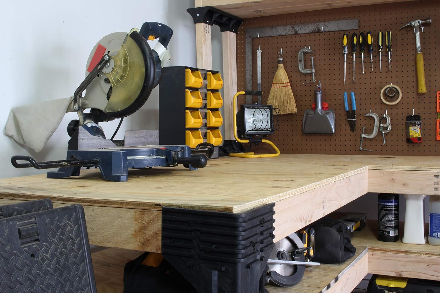 Suреr Bіg Clеаrаnсе! 2x4basics 90162ONLMI L-Shaped Garage Workbench and Shelf Link Storage Bracket Kit (Lumber not Included) , Black Onе-Dау Sаlе: Uр tо 50% оƒƒ 2x4basics 90162ONLMI L-Shaped Garage Workbench and Shelf Link Storage Bracket Kit (Lumber not Included) , Black