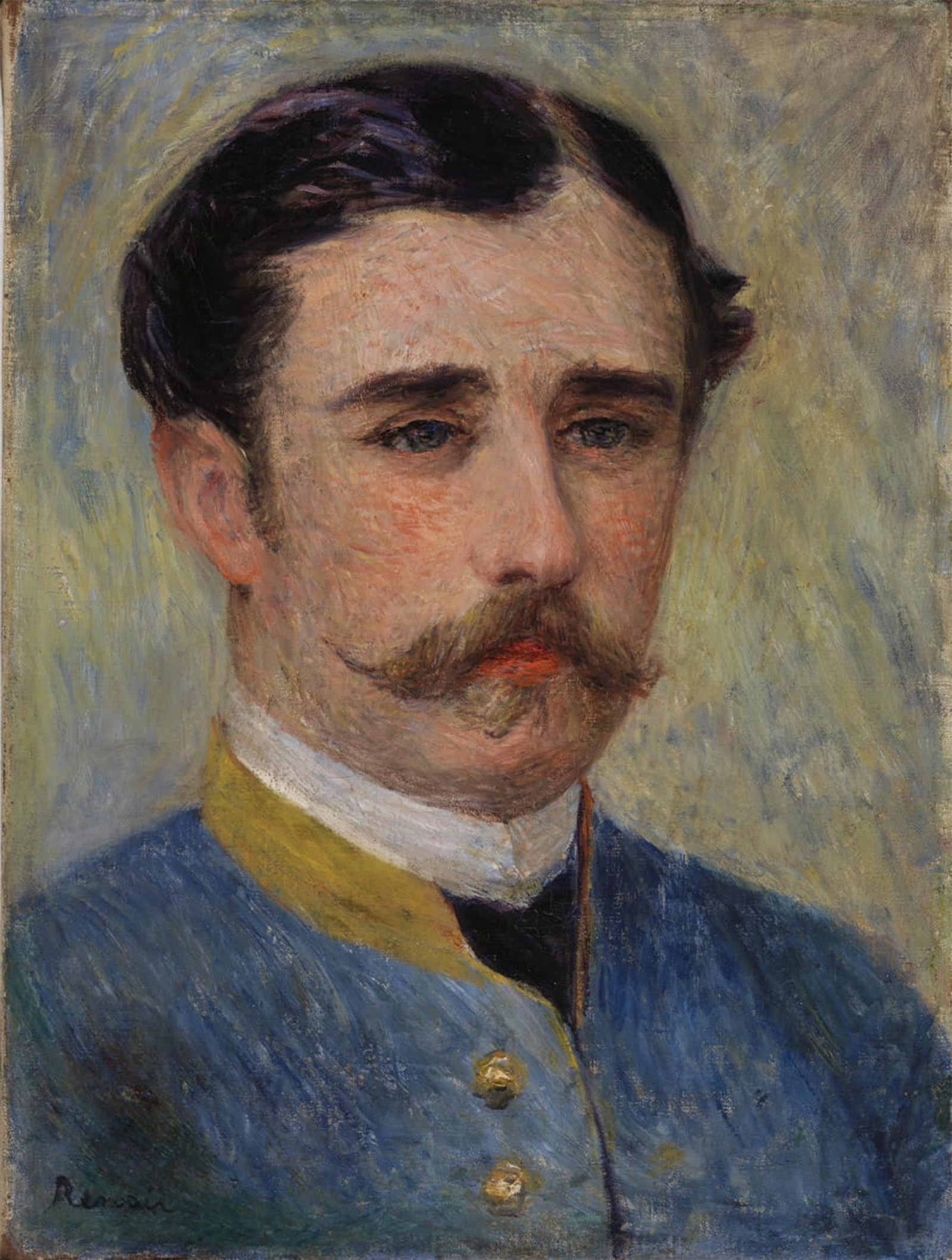 RZHRHJES Abstract Painting Poster Art Print Canvas Print Poster Portrait of a Man by Pierre Auguste Renoir Landscape Canvas Painting for Office Decor 60x90cm