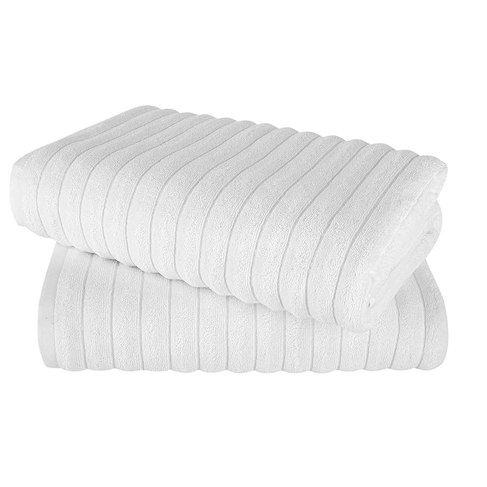 Buy Classic Turkish Towels Luxury Ribbed Bath Towels, 100 Turkish