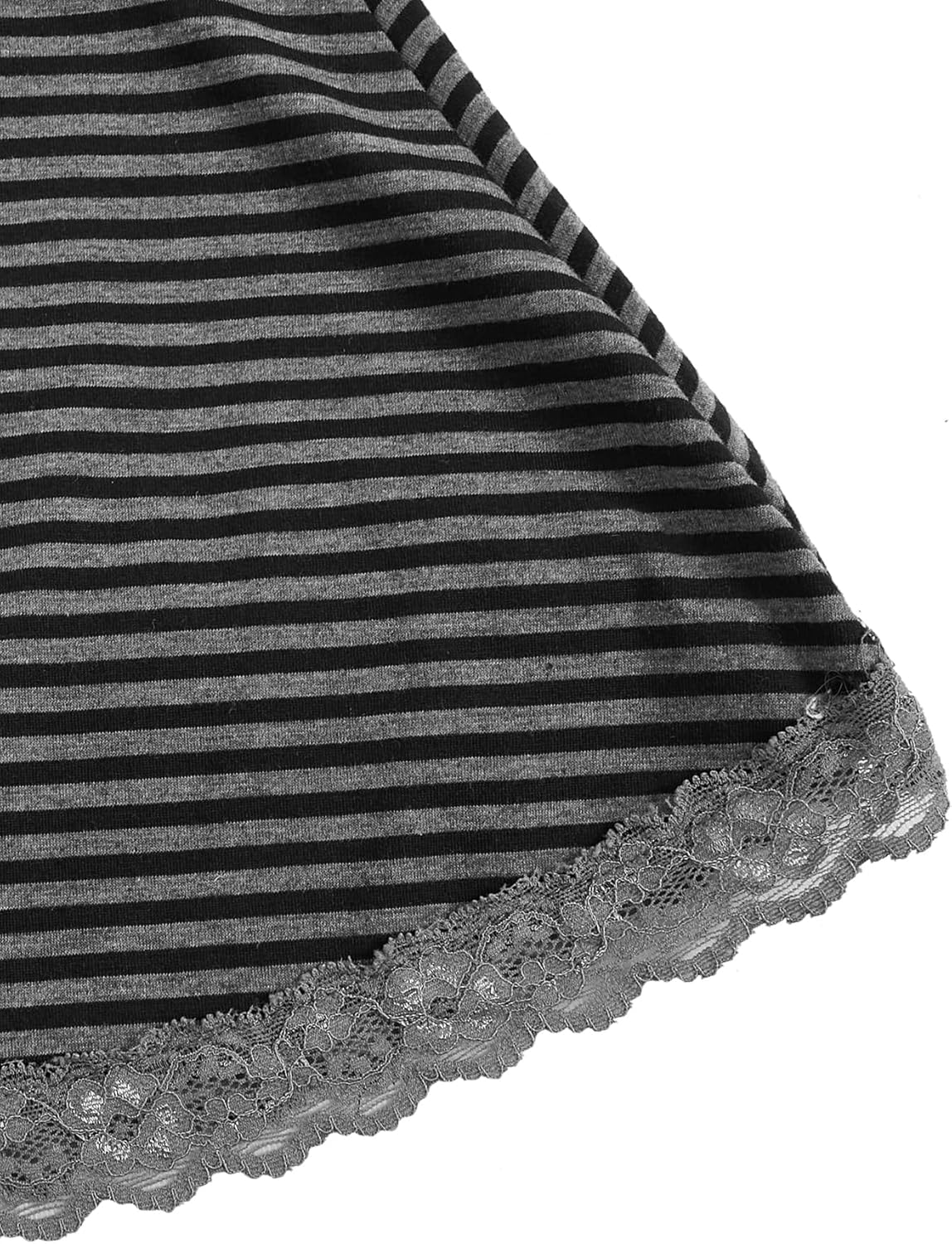 SOLY HUX Womens Y2K Lace Cami V Neck Sleeveless Striped Shirt Spaghetti Strap Camisole Gothic Tops - Image 4