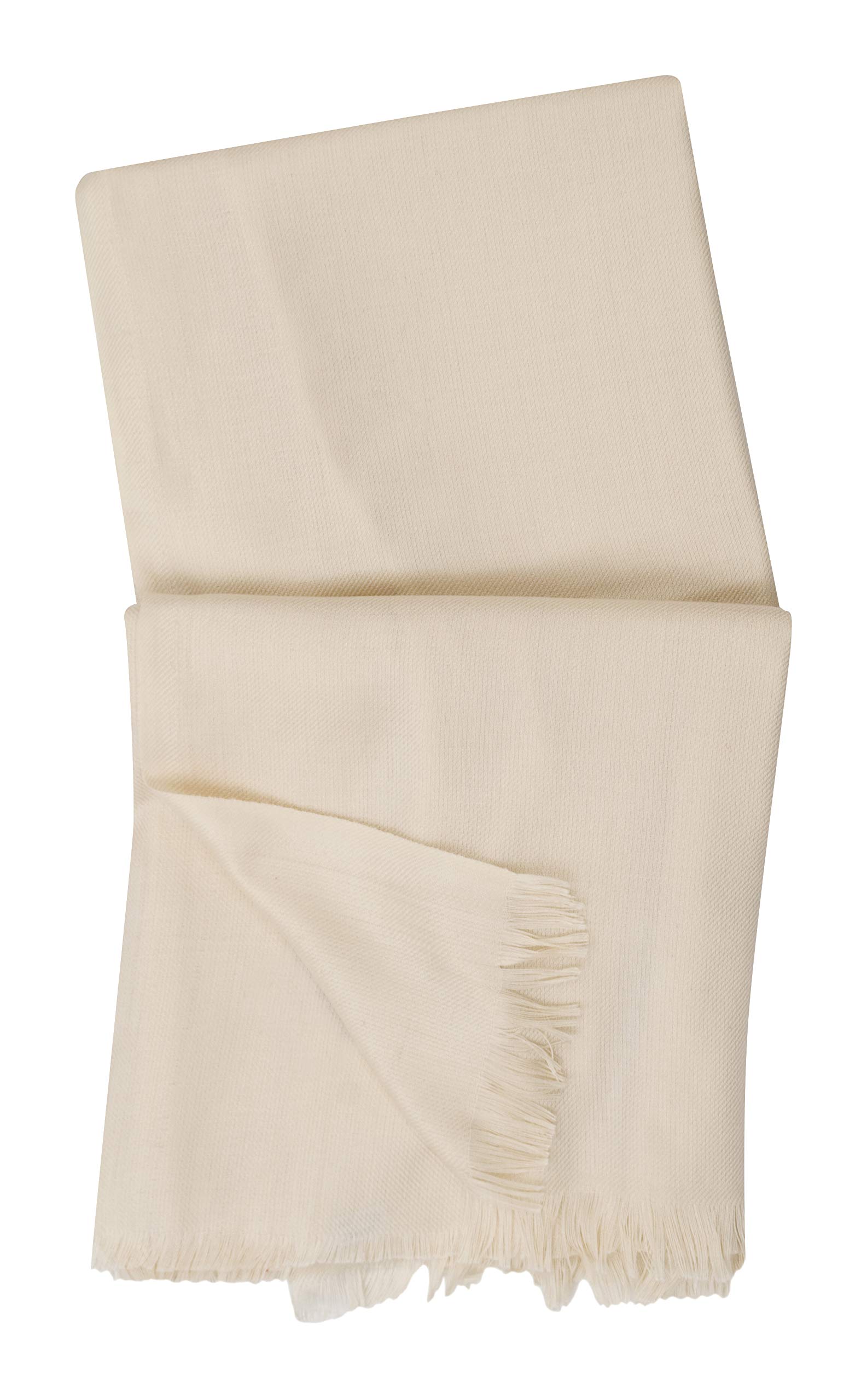 the amritsar store Dhariwal Woollen Textile Mills Polycot Blended 2.5 mtr x 1.25 mtr 500 gram Mahesh Full Size Off-White Men Shawl-picture-16